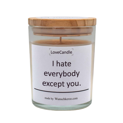 LoveCandle -  I hate everybody except you.